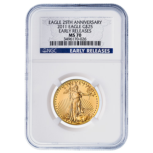 2011 NGC MS-70 Early Releases 1/2 oz American Gold Eagle Coin
