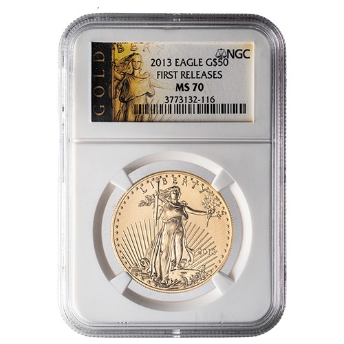 2013 NGC MS-70 First Releases 1 oz American Gold Eagle Coin - Gold Label