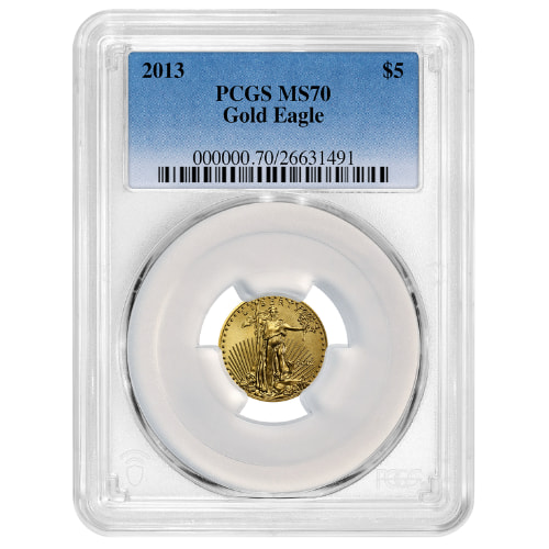 2013 PCGS MS-70 1/10 oz American Gold Eagle Coin