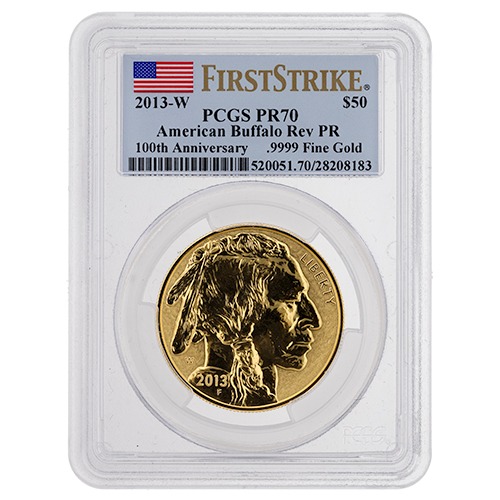 2013-W PCGS PR-70 First Strike 1 oz American Gold Buffalo Reverse-Proof Coin