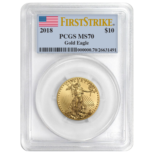 2018 1/4 oz PCGS MS-70 First Strike Gold American Eagle