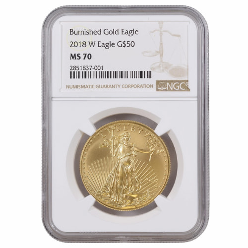 2018-W NGC MS-70 1 oz American Gold Eagle Burnished Coin