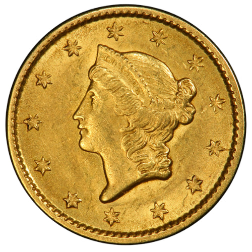 $1 Liberty Head Gold Coin Type I AU - Random Year