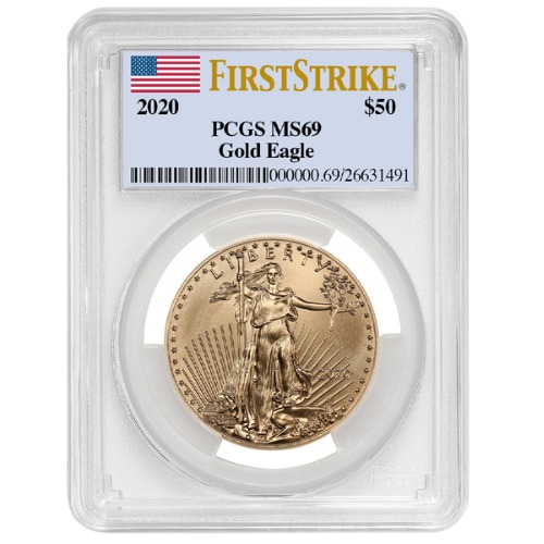 2020 1 oz PCGS MS-69 FS American Gold Eagle Coin