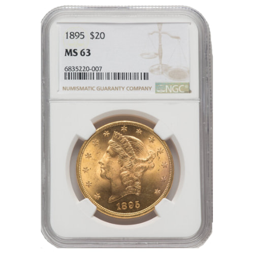 1895 NGC MS-63 $20 Liberty Double Eagle Gold Coin