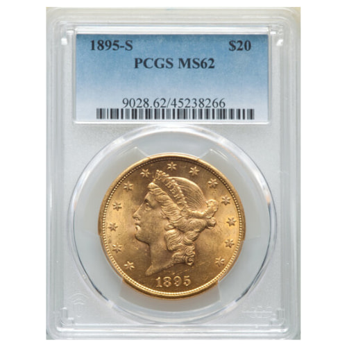 1895-S PCGS MS-62 $20 Liberty Double Eagle Gold Coin