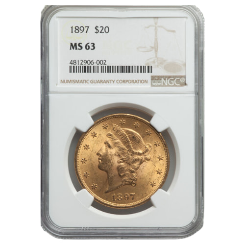 1897 NGC MS-63 $20 Liberty Double Eagle Gold Coin