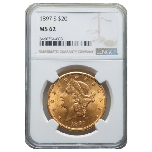 1897-S NGC MS-62 $20 Liberty Double Eagle Gold Coin