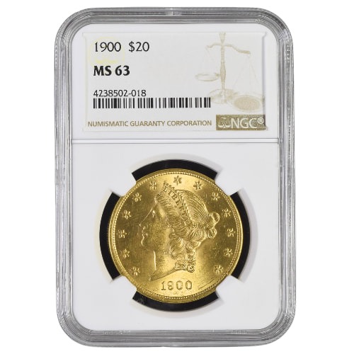 1900 $20 NGC MS-63 Liberty Double Eagle Gold Coin
