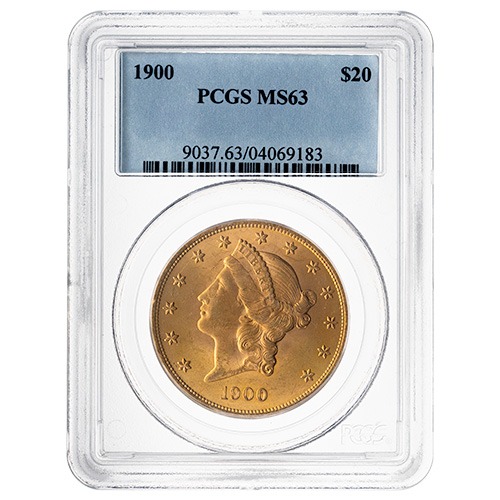 1900 PCGS MS-63 $20 Liberty Double Eagle Gold Coin