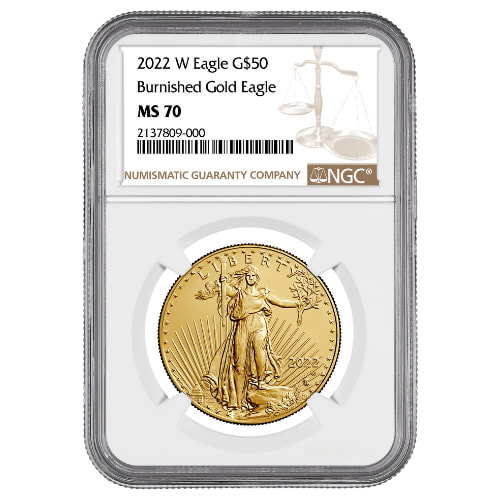 2022-W NGC MS-70 1 oz American Gold Eagle Burnished Coin