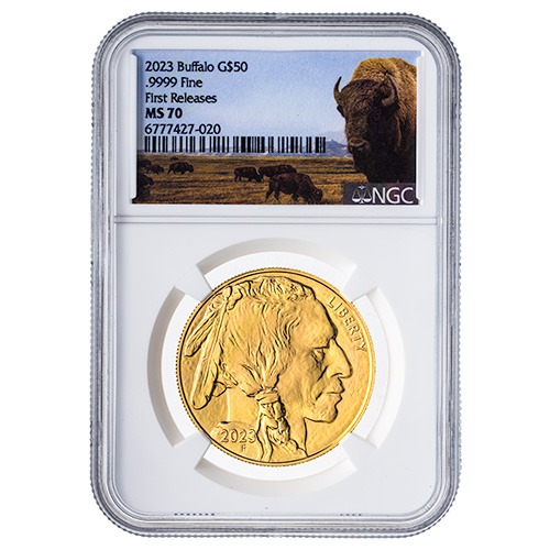 2023 NGC MS-70 First Releases 1 oz American Buffalo Gold Coin - Buffalo Label