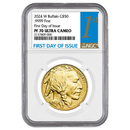2024-W NGC PF-70 First Day of Issue 1 oz American Gold Buffalo Proof Coin