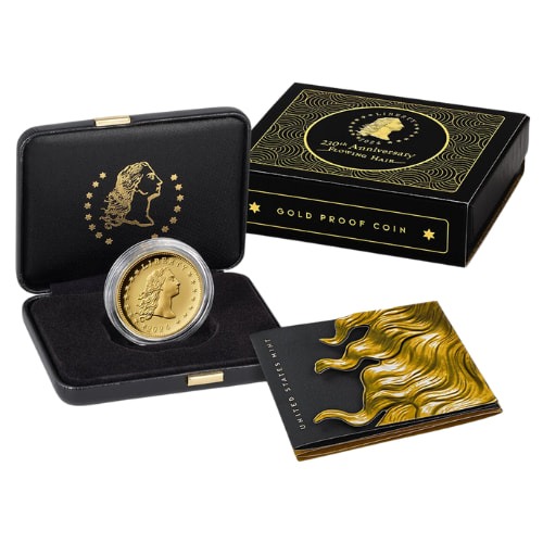 2024 1 oz US 230th Anniversary Flowing Hair Proof Gold Coin