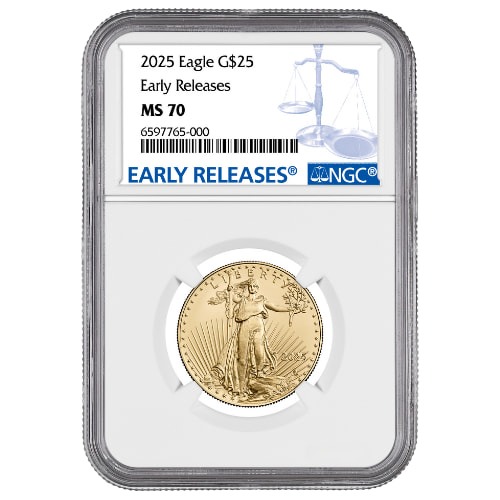2025 NGC MS-70 Early Release 1/2 oz American Gold Eagle Coin