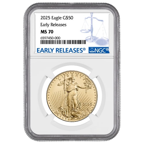 2025 NGC MS-70 Early Release 1 oz American Gold Eagle Coin