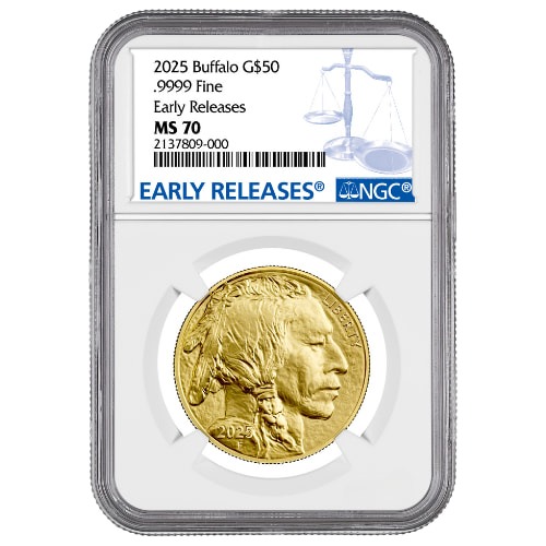 2025 NGC MS-70 Early Release 1 oz American Gold Buffalo Coin