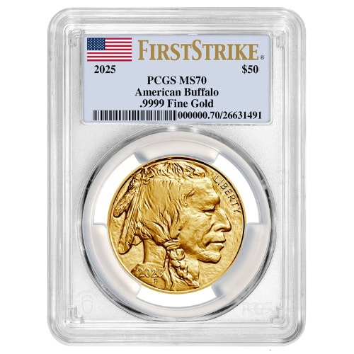 2025 PCGS MS-70 First Strike 1 oz American Gold Buffalo Coin