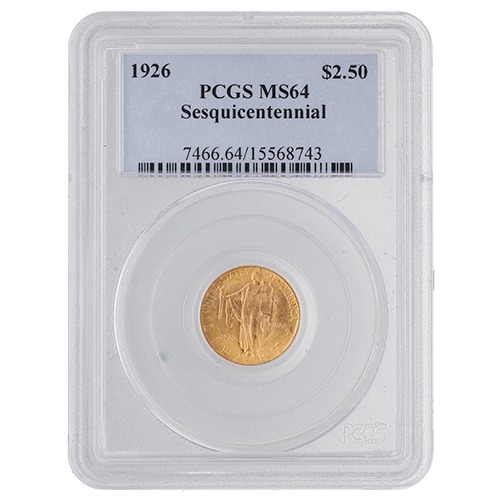 1926 PCGS MS-64 $2.50 Sesquicentennial American Gold Coin
