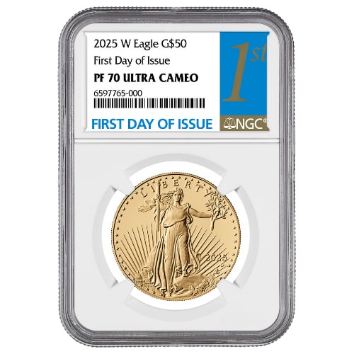2025-W NGC PF-70 Ultra Cameo First Day of Issue 1 oz American Gold Eagle Proof Coin