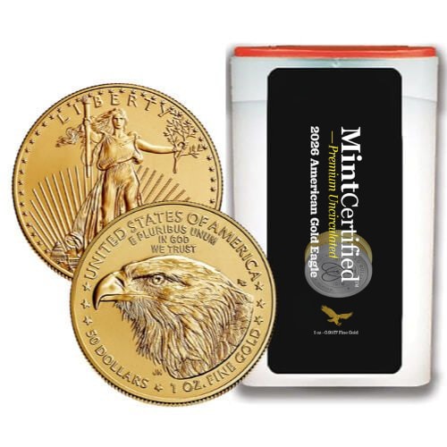 2026 1 oz American Gold Eagles MintCertified™ Premium Uncirculated | Sealed Tube