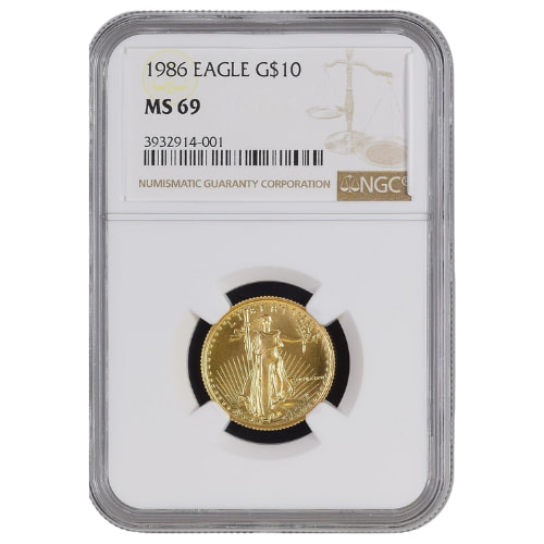 1986 NGC MS-69 1/4 oz American Gold Eagle Coin