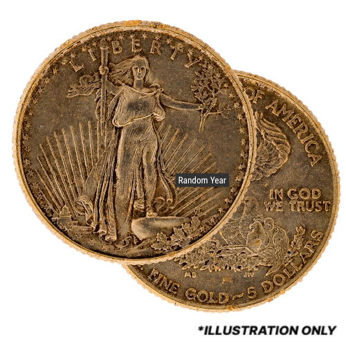 1/10 oz American Gold Eagle Coin (Cull/Damaged) - Random Year