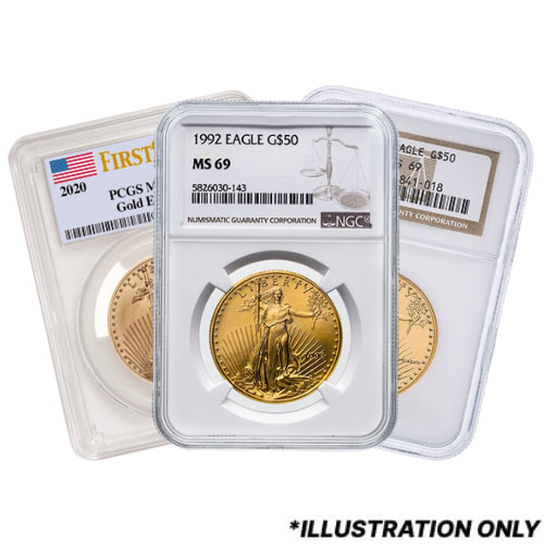 NGC/PCGS MS-69 1 oz American Gold Eagle Coin - Random Year