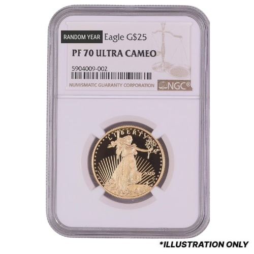 Buy NGC PF-70 1/2 oz American Gold Eagle Proof Coin - Random Year