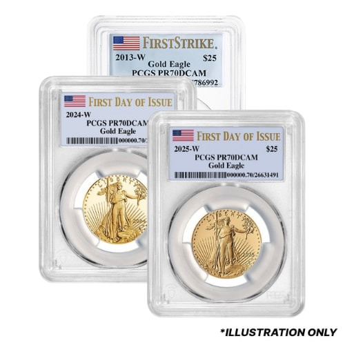 PCGS PR-70 1/2 oz American Gold Eagle Proof Coin - Random Year