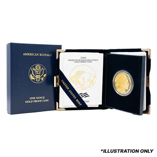 1 oz American Gold Buffalo Proof Coin with Box and COA - Random Year