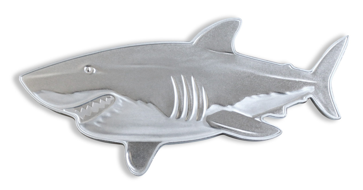 2019 1 oz Great White Shark Silver Coin - Solomon Islands (9999 Fine in Capsule)