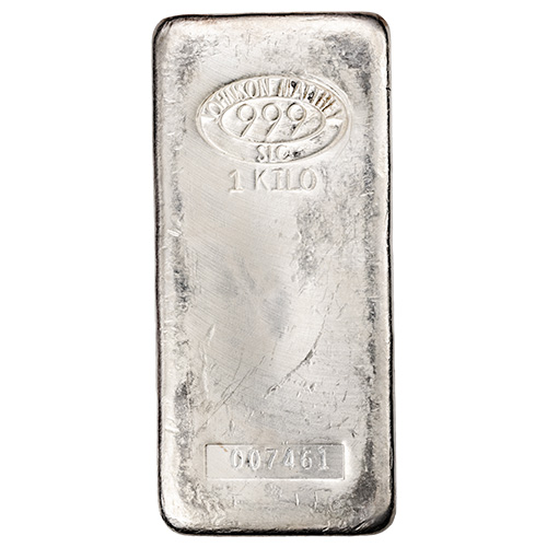 1 Kilo Johnson Matthey Silver Bar - Past Design