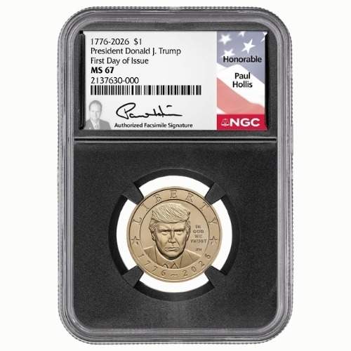 Buy 2026-P US Semiquincentennial Trump Dollar NGC MS-67 FDOI Paul