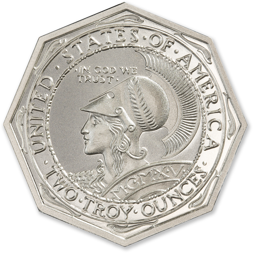 2 oz Pan-Pac Octagonal Tribute Silver Round