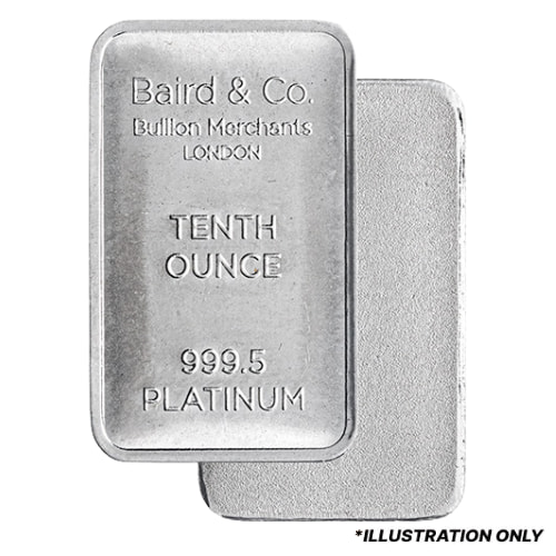 1/10 oz Platinum Bar - Design Our Choice