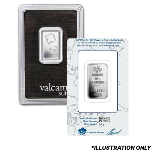 10 Gram Platinum Bars - Design Our Choice