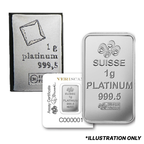 1 Gram Platinum Bars - Design Our Choice