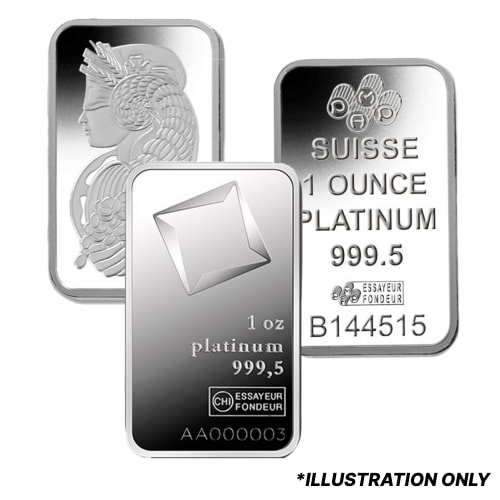 1 oz Platinum Bars - Design Our Choice