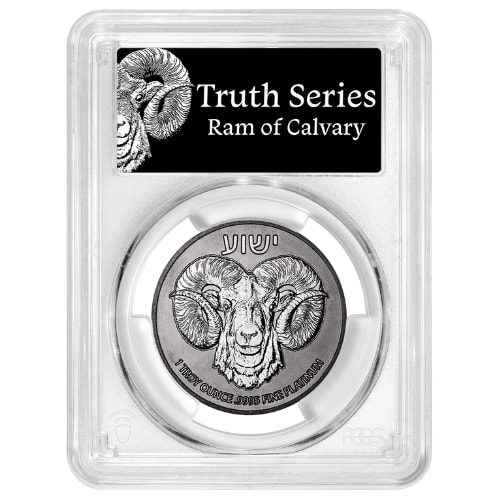 2024 PCGS PR-70 First Strike 1 oz Ram of Calvary Reverse Proof Platinum Coin