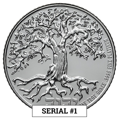 2024 1 oz Tree of Life Reverse Proof Platinum Coin - Serial #1