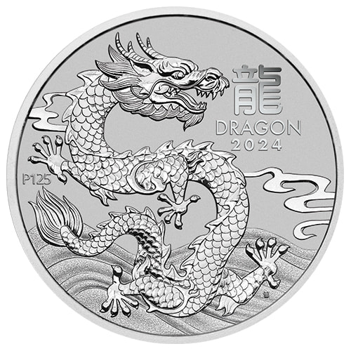 2024 1 oz Perth Mint Platinum Lunar Dragon Coin - Series III