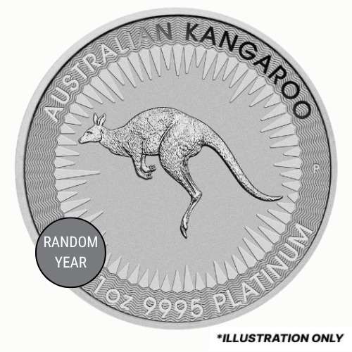 1 oz Australian Platinum Kangaroo Coin (Random Year, BU)
