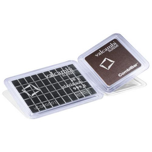 50 x 1 gram Valcambi Platinum CombiBar™ - In Assay