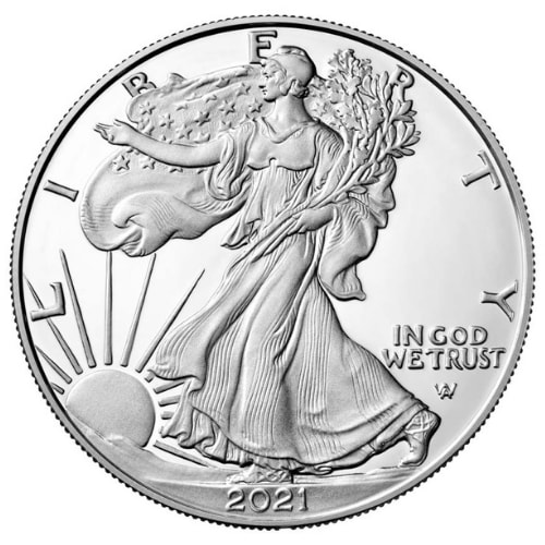 2021-S 1 oz American Silver Eagle Proof Coin with Box & COA