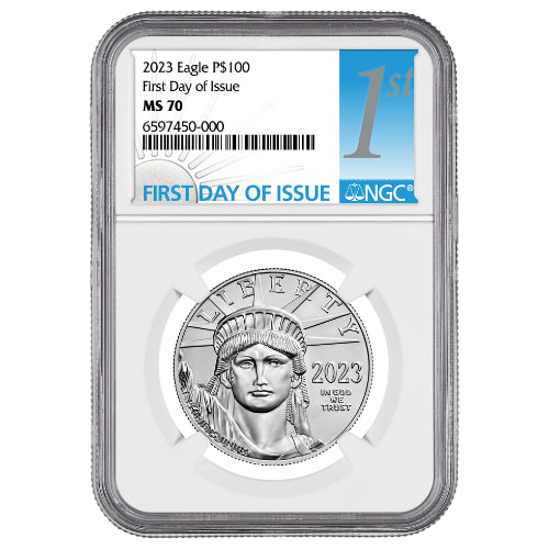 2023 NGC MS-70 First Day of Issue 1 oz American Platinum Eagle Coin