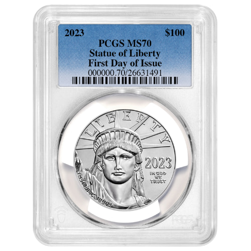 2023 PCGS MS-70 First Day of Issue 1 oz American Platinum Eagle Coin