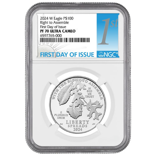 NGC PF-70 First Day of Issue 2024-W 1 oz American Platinum Eagle Proof Coin