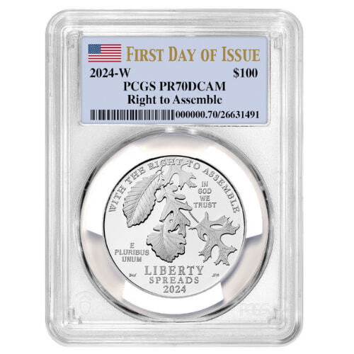 PCGS PR-70 First Day of Issue 2024-W 1 oz American Platinum Eagle Proof Coin