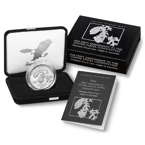 2024-W 1 oz American Platinum Eagle Proof Coin with US Mint Box & COA